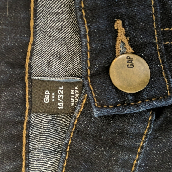 Gap Dark Blue Jean size 14/32L - Picture 6 of 8